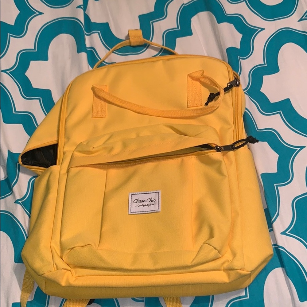 yellow backpack